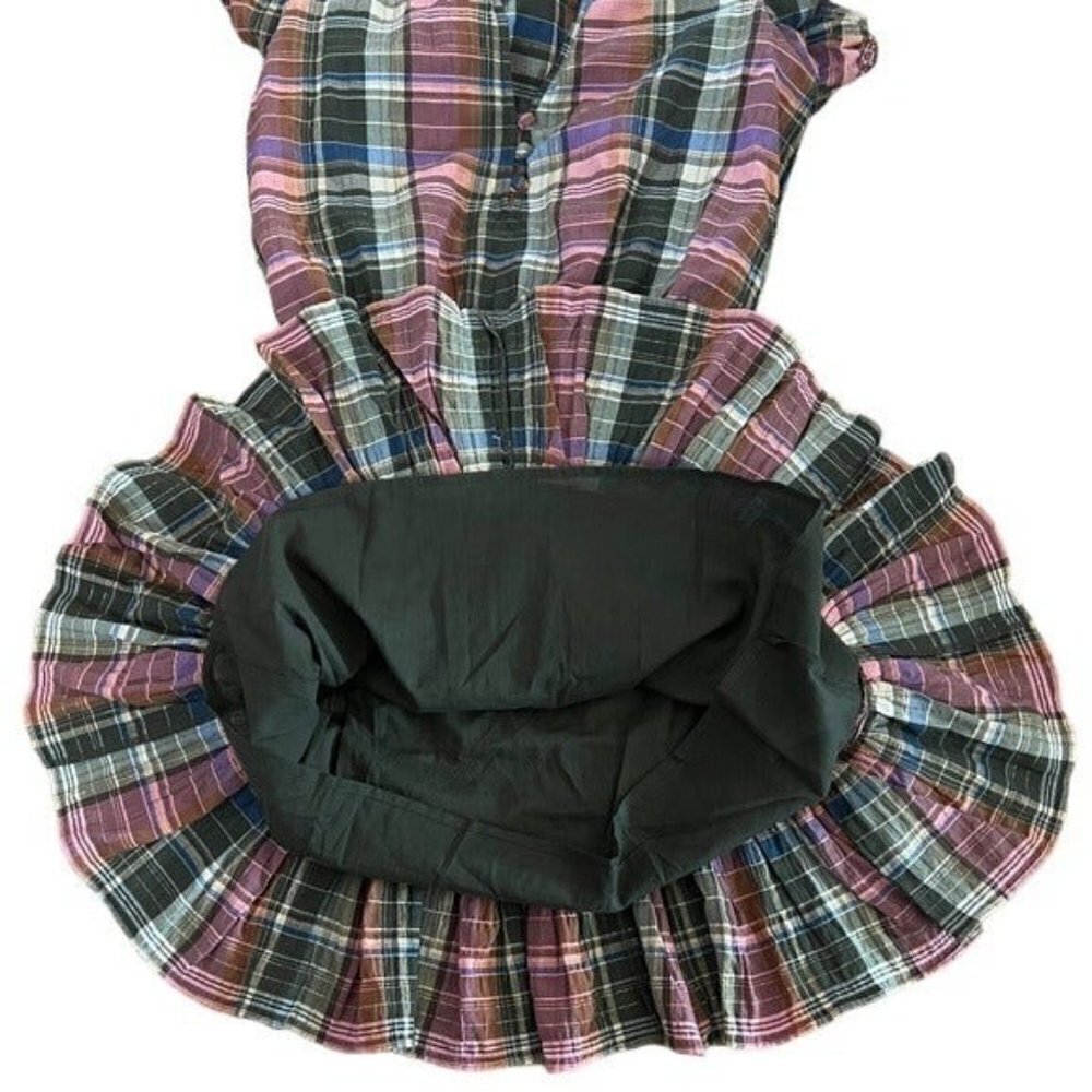 VERONICA BEARD Destiny Dress Plaid Ruffle Collar Size 4 NEW Demure Preppy - Picture 12 of 13
